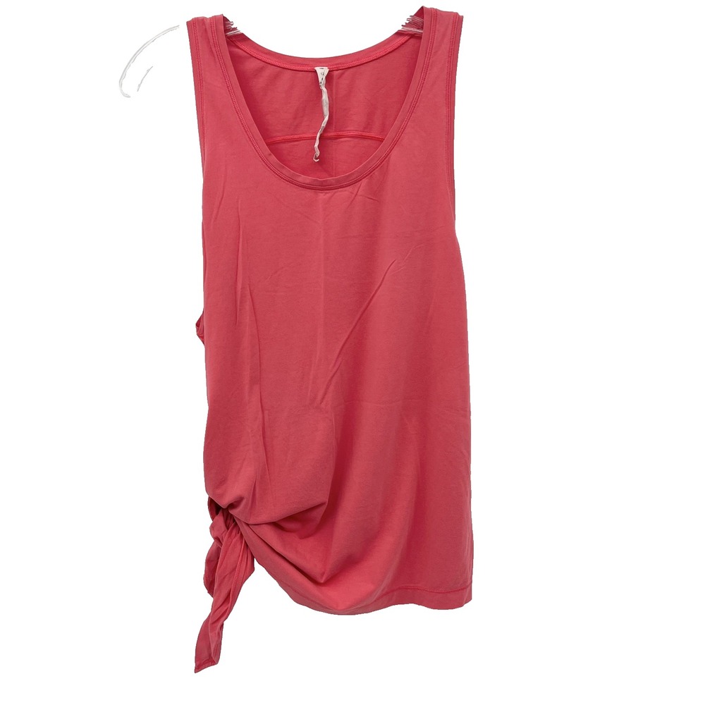 LULULEMON Women's Size 12 Get Low Tank in Coral Side Tie Stretch Sleeveless
